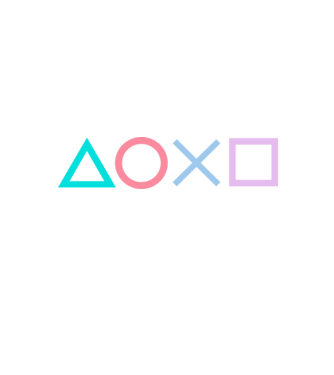 Playstation Symbols v2 C minta fekete pólón