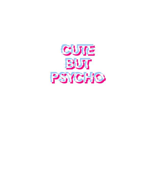 Cute but Psycho - Glich minta sötétkék pólón