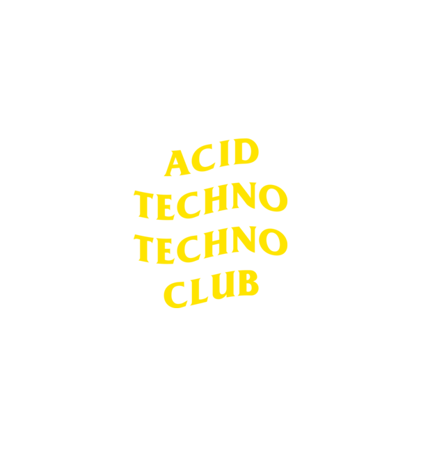Acid Techno Techno Club minta fekete pólón