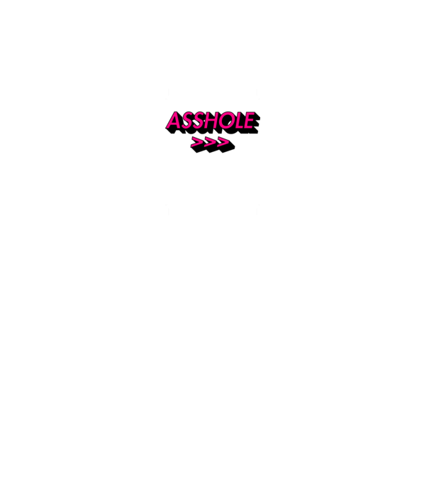 Asshole v2 minta fehér pólón