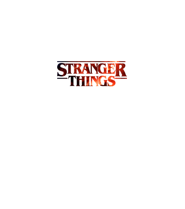 Stranger Things minta fehér pólón