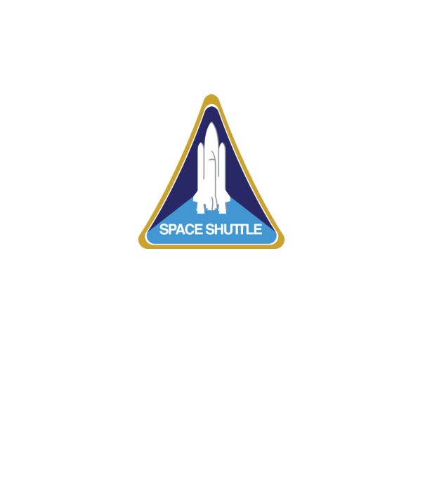 NASA - Space Shuttle Patch minta fekete pólón