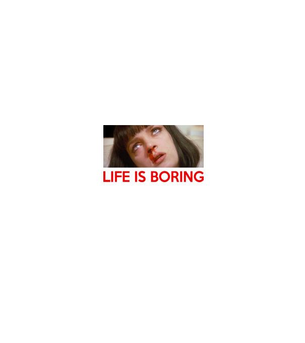 Life is Boring minta fehér/piros pólón
