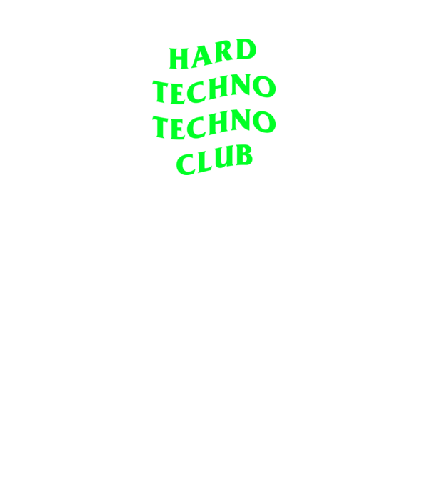 Hard Techno Techno Club minta fekete pólón