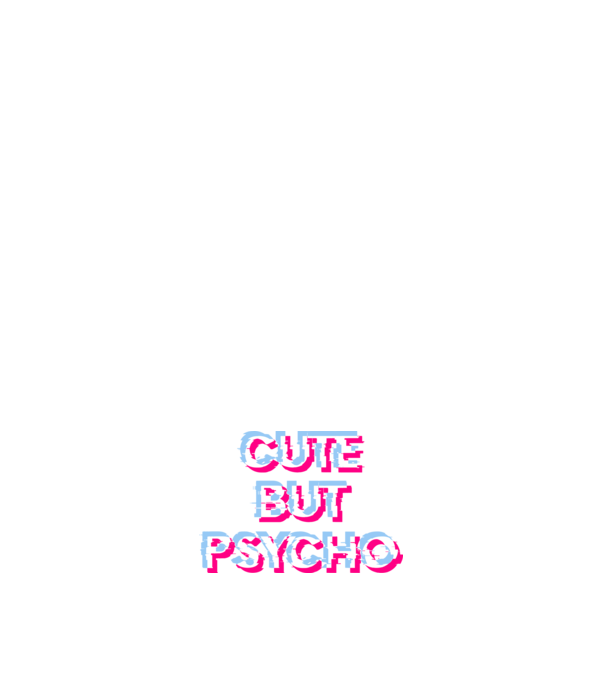 Cute but Psycho - Glich minta sötétkék pólón