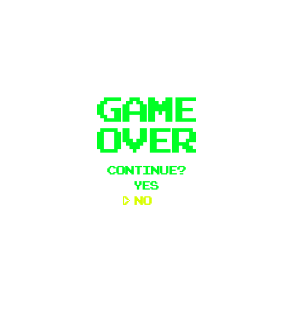 Game Over - N minta türkiz pólón