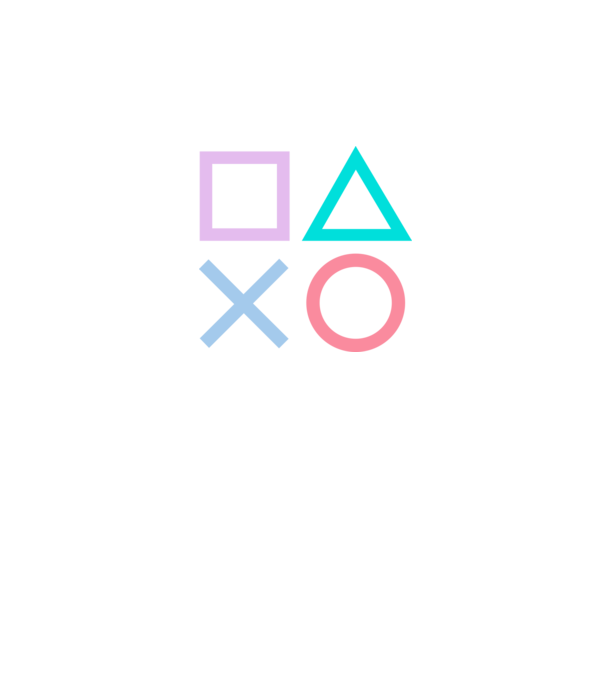 Playstation Symbols C minta fekete pólón