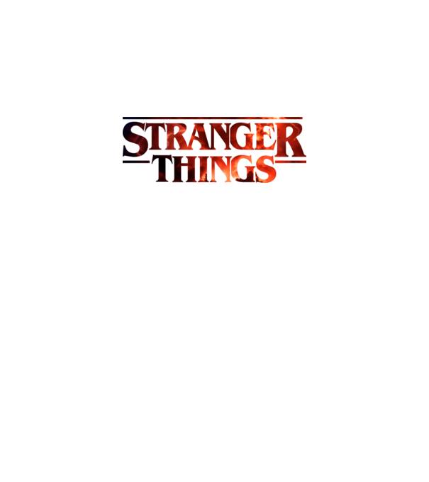 Stranger Things minta fehér pólón