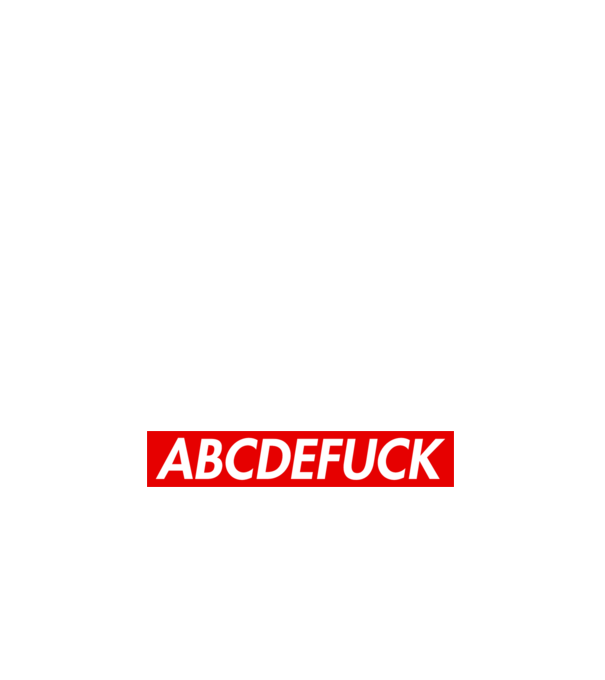 ABCDEFUCK minta világos rózsaszín pólón