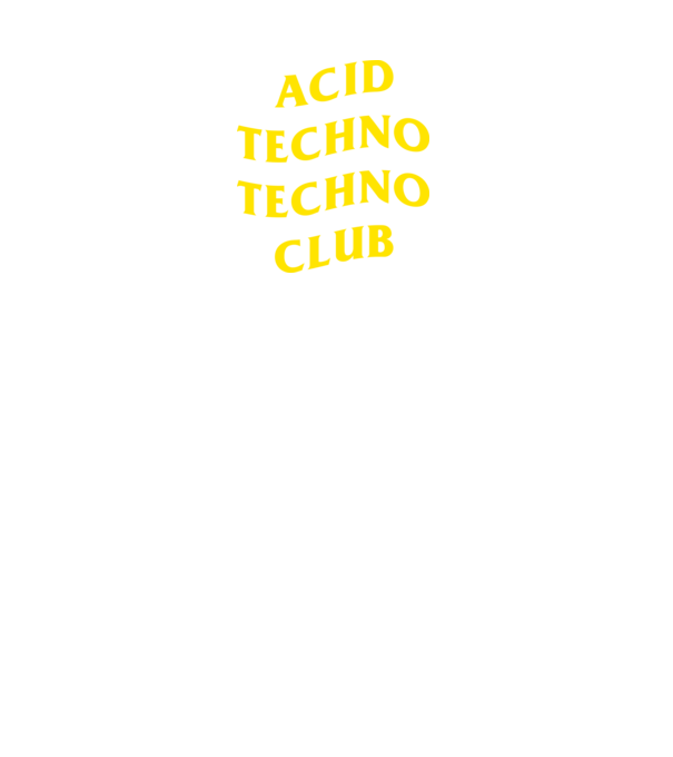 Acid Techno Techno Club minta sötétkék pólón
