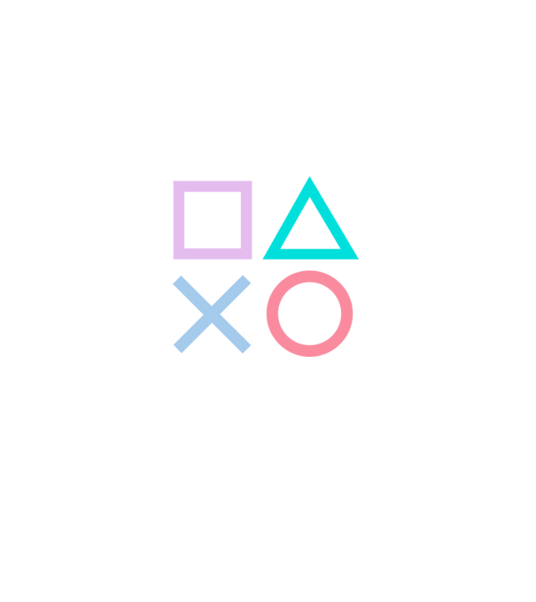 Playstation Symbols C minta fekete pólón