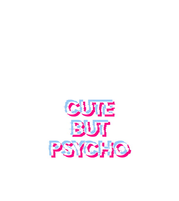 Cute but Psycho - Glich minta fekete pólón
