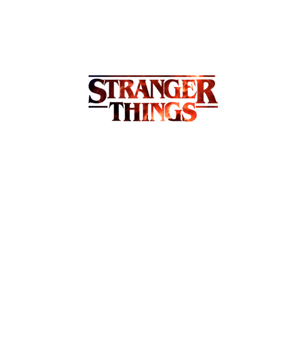 Stranger Things minta fehér pólón