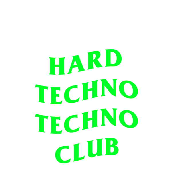 Hard Techno Techno Club minta fehér pólón