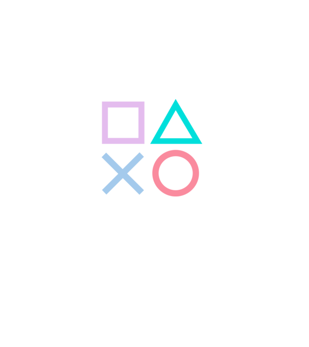 Playstation Symbols C minta fekete pólón