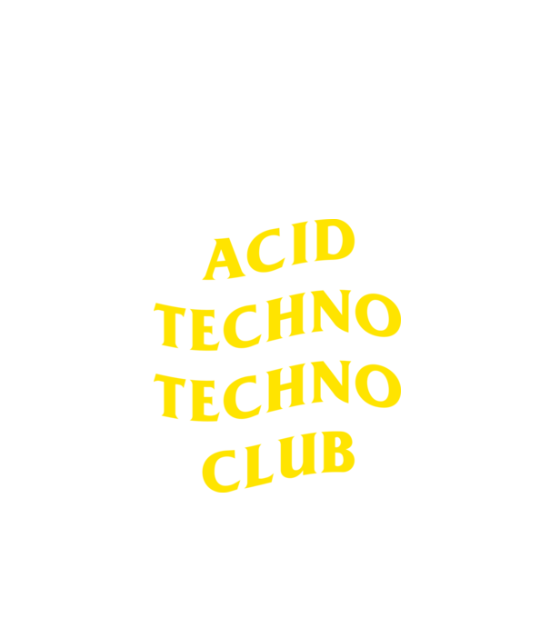 Acid Techno Techno Club minta fekete pólón