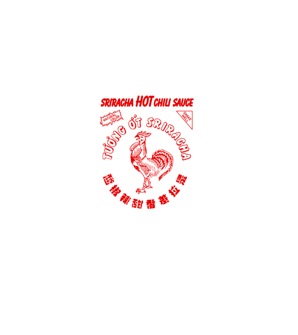Sriracha Sauce v4 minta fekete pólón