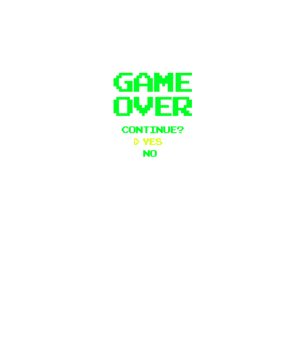 Game Over - Y minta fekete pólón