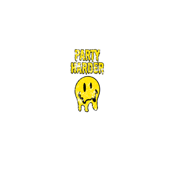 Party Harder v2 minta farmerkék pólón