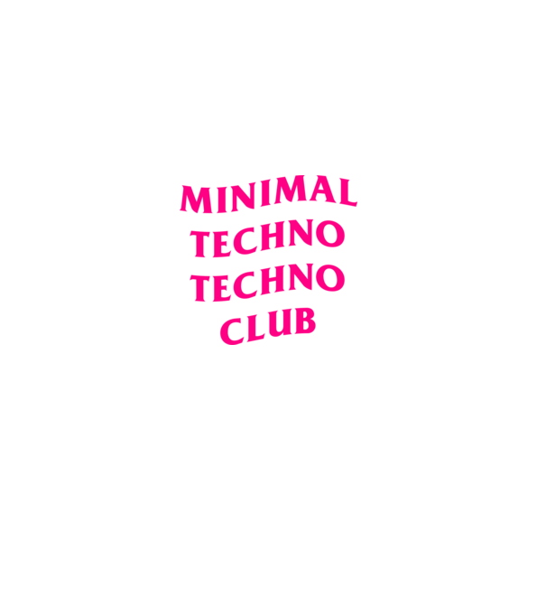 Minimal Techno Techno Club minta fekete pólón