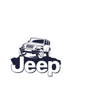 Jeep minta fekete pólón
