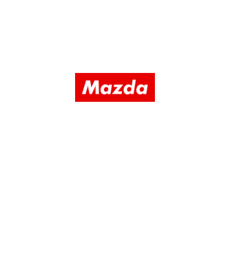 Mazda like supreme minta fehér pólón
