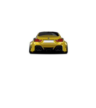 BMW M4 Coupe tuning minta szürke pólón