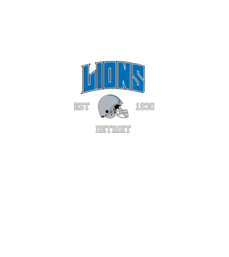 Detroit Lions - retro logo minta szürke pólón