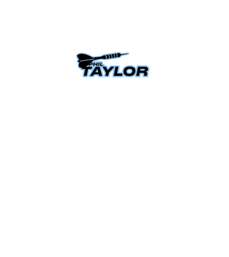 Phil Taylor - profi darts játékos minta szürke pólón
