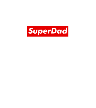 SuperDad (Supreme) minta fehér pólón