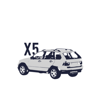 BMW X5 - 3 színű - logó nélkül minta almazöld pólón