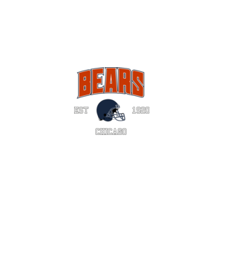 Chicago Bears - retro logo minta sötétzöld pólón