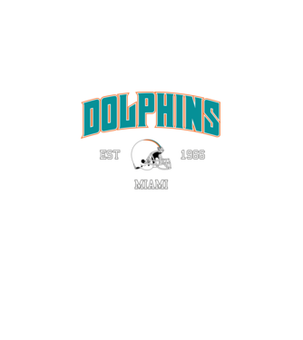 Miami Dolphins - retro logo minta fekete pólón