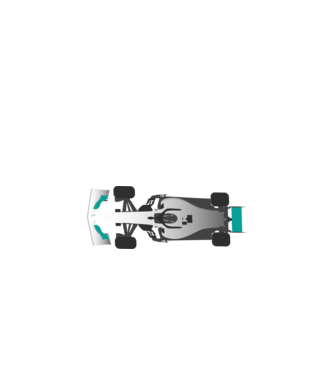 formula1 mercedes-amg versenyautó minta fehér pólón