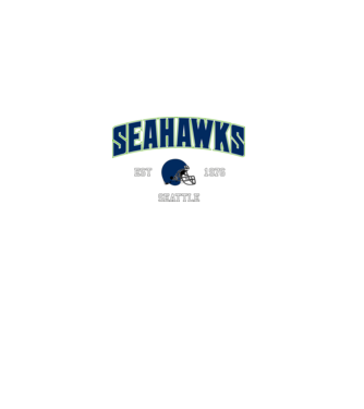 Seattle Seahawks - retro logo minta világoskék pólón