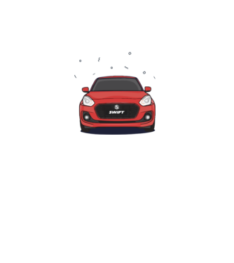 Suzuki Swift minta fehér pólón