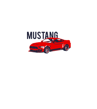 Ford Mustang - 3 színű - logó nélkül minta szürke pólón