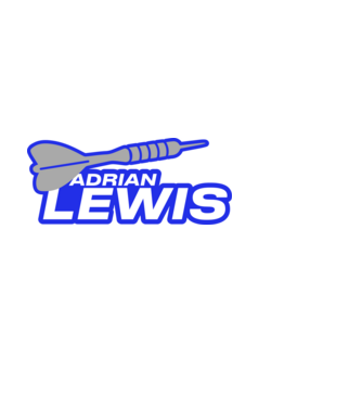Adrian Lewis - profi darts játékos minta fehér pólón
