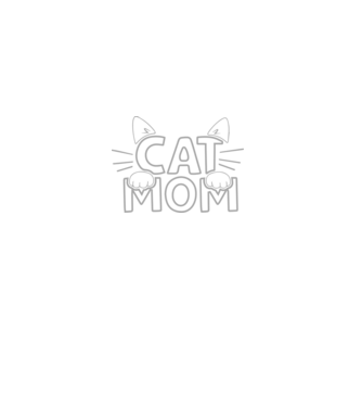 cat mom minta fekete pólón