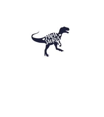 MAMA SAURUS minta világos rózsaszín pólón