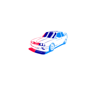 BMW 3 E30 minta szürke pólón
