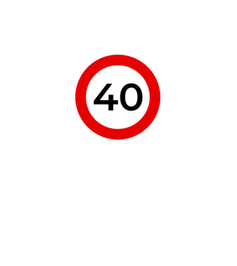 40 - korhatár - szülinap minta fehér pólón