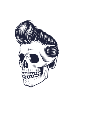 DEAD ELVIS minta világoskék pólón