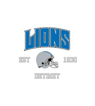 Detroit Lions - retro logo minta homokszín pólón