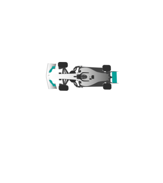 formula1 mercedes-amg versenyautó minta fehér pólón