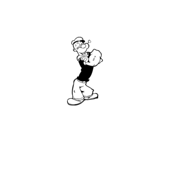 Popeye, a tengerész minta szürke pólón