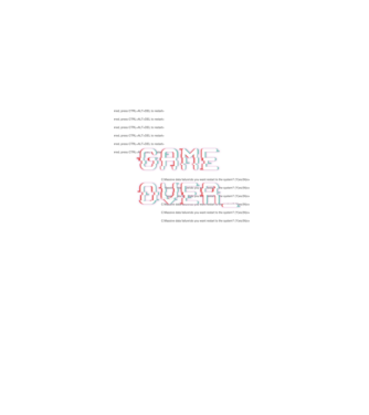 GAME OVER minta fekete pólón