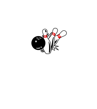bowling  minta szürke pólón