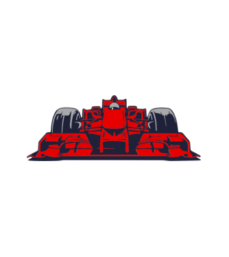f1 car front minta fehér pólón