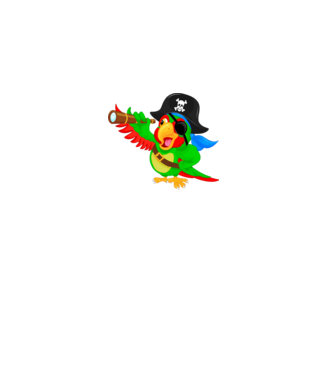 kalóz papagáj - pirate parrot minta szürke pólón